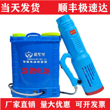 花笙里  喷雾器 电动喷雾器 防疫消毒酒精家用六代八代送风筒农高压打药机大功率喷头锂电池迷弥雾机 （推荐款）加厚桶16A+16A锂电池8代风筒