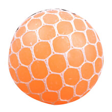 手捏球 压力减压球学生恶心玩具儿童捏捏球神器葡萄发泄球解压捏捏乐 水晶橙色 6cm直径