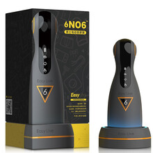 Easy live NO6号全自动飞机杯子男用震动快感器电动伸缩口夹吸玩具智能恒温加热成人情趣性用品 NO6三代飞机杯-黑色