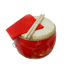 三句半表演道具铜锣纯铜锣鼓镲年会活动套装成人舞台表演乐器 7寸牛皮鼓(23cm)