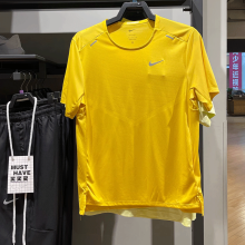 耐克（Nike）男装夏季新款户外运动上衣透气舒适宽松半袖休闲T恤 CZ9185-709黄色 L