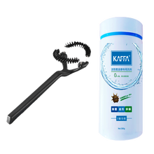 CAFEIN KAFFA半自动咖啡机清洁刷圆弧咖啡机冲煮头刷清洗机头毛刷 圆弧刷58MM+清洁粉300g