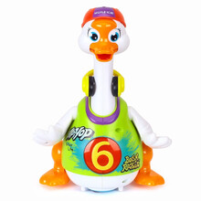 汇乐828摇摆鹅儿童电动抖音玩具会说话会唱歌跳舞玩具鸭1-2岁男女孩六一儿童节礼物 绿色 电池版