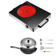 电陶炉家用爆炒电磁炉锅多功能一体节能大功率套装小型光波炉 三环-套餐2