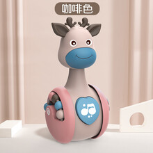 不倒翁玩具宝宝3-6-9-12个月以上婴儿学爬早教益智儿童小孩0-1岁 滑行不倒翁拍【浅咖粽】