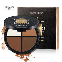 四色修容粉饼立体提亮高光阴影粉鼻影v脸修容盘侧影一体盘初学者 1