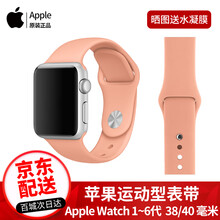 Apple苹果原装运动型彩红表带Apple Watch2/3/4/5/6代38/40/42/44特价 【38/40毫米】火烈鸟色运动表带MPUN2FE/