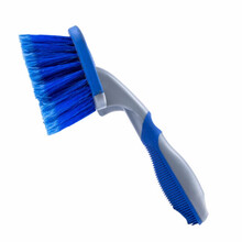 那卡汽车钢圈刷轮毂清洁刷轮胎刷洗车刷 轮毂刷子 软握把轮胎刷 升级款蓝色轮胎刷