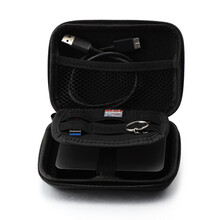 移动硬盘盒保护包 移动硬盘包2.5英寸希捷保护套鼠标充电宝东芝纽曼U盘收纳包盒防水 高端版牛津布面料【中护垫+厚内衬】全方位保护黑