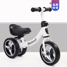 儿童平衡车无脚踏1-3宝宝滑步车幼儿滑行车童车溜溜车双轮小孩生日礼物抖音网红同款 白色三轮车发泡轮 1.5-3岁