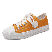 回力帆布鞋女低帮透气黄色时尚2020年新款秋女鞋休闲鞋板鞋运动鞋 B060土黄 36