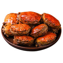 香辣蟹罐装熟食小螃蟹大闸蟹麻辣海鲜零食即全母蟹一元蟹 【全母300克1罐】香辣