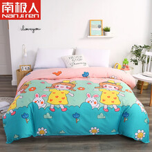南极人纯棉被套被罩200*230 斜纹印花被套220*240 双人床被罩全棉单件保护罩被子套 可爱女孩 150x200cm单被套