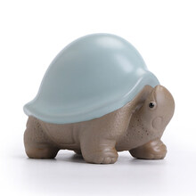 吾尚文化 汝窑乌龟茶宠创意茶道茶具摆件开片可养动物茶艺摆件陶瓷工艺品装饰茶桌摆件 汝窑天青乌龟茶宠