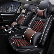 江铃宝典皮卡域虎7 3 5江铃E200L新能源驭胜s350s330汽车座套四季通用坐垫全包座垫座椅套 N16【冰丝款全包】黑咖豪华版