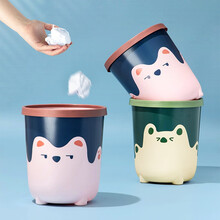 iChoice【两个装】抱抱熊垃圾桶创意可爱卧室家用客厅厨房厕所卫生间大号纸篓 黄色（大号+小号）两个装