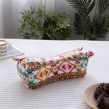 传统虎头枕纯棉老粗布枕套单人荞麦皮硬枕芯儿童护颈椎助睡眠枕头 咖啡色 19号色(荞麦壳)