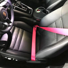 欧固得 安全带 汽车改装翻新 更换延长保险带改色 全车型通用固德红色安全带 欧标 玫红 送插片