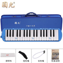 国光口风琴37键小学生用课堂教学儿童幼儿园初学者自学32键 【37键蓝色+硬包+吹管+吹奏说明】