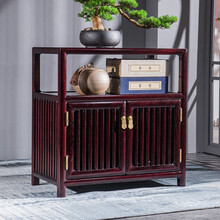梨言 红木家具血檀（学名：染料紫檀）餐边柜茶水柜新中式置物柜全实木边柜储物柜 餐边柜（长66*宽36*高67）