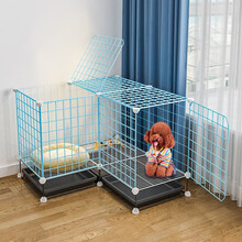 爱咪宠 狗笼子小型犬室内家用带厕所狗窝分离围栏栅栏别墅中型犬宠物狗笼 【15斤内 75*75*48L型】带厕所 常规款【加固链接扣+安装工具】咬坏免费换新