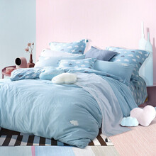 lovo乐蜗罗莱家纺  水洗棉床上四件套纯棉床上用品套件 全棉床单被套 特丽斯 罗莱生活出品 220*240cm
