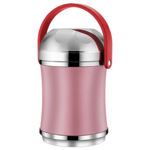 S-STAR304不锈钢保温桶提锅上班族学生带饭盒真空大容量防漏防烫便携可装汤2.5L饭桶医院送饭盒 少女粉1.9L不带保温袋