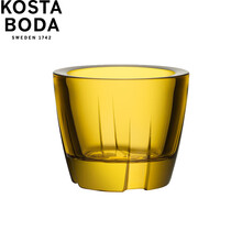 KOSTA BODA 进口水晶玻璃 彩色北欧式简约餐桌创意 浪漫烛台摆件 烛台-亮黄-1只装-120ml