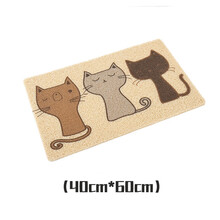 宠物猫砂垫猫脚垫蹭脚 猫厕所脚垫蹭脚垫猫砂盆专用猫脚垫清洁垫 三只猫咪