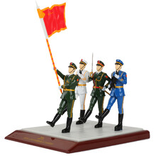凯迪威  三军仪仗队模型儿童海陆空军事兵人玩偶合金阅兵军人人偶套装部队仿真小兵人摆件收藏模型礼物 阅兵仪仗队套装