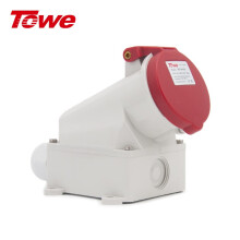 同为（TOWE）16A工业连接器明装插座/工业插头插座4芯