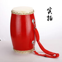 腰鼓皮面牛皮腰鼓大人专业牛皮鼓乐器手打专业腰鼓全套腰鼓小腰古 14CM腰鼓+鼓棒+背带