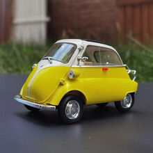 宝马蛋 BMW Isetta车模 威利WELLY 1:18 礼品合金汽车模型 黄色