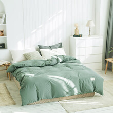 恒源祥家纺 全棉被套单件单套纯棉单人学生宿舍160x200cm被罩双人家用200x230cm 空间绿 160*210cm