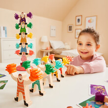 特宝儿 指尖大力士叠叠高玩具儿童叠叠乐积木男女孩早教亲子互动创造力桌游平衡挑战人偶生日节日礼物
