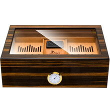 LUBINSKI鲁宾斯基 雪茄保湿盒 大透明视窗设计进口雪松木 木纹