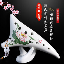 陶笛12孔初学入门包教会松音中音C调十二孔AC六陶埙演奏6乐器 【初学普及款】夏荷