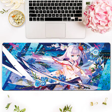 海琴烟 鼠标垫大号动漫二次元女生锁边护腕定制超大电脑办公电竞游戏键盘垫桌垫 妖冶战舞 400x900x3mm