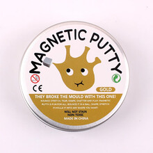 星杰智尚 磁泥 魔法磁性橡皮泥磁力彩泥磁吸泥吸铁吞噬磁铁泥开学礼物减压玩具发泄粘土六一儿童圣诞节礼物 硅胶磁力金色