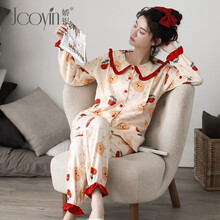 娇银月子服夏季薄款纯棉孕妇睡衣春秋哺乳睡衣怀孕期产妇产后喂奶哺乳衣外出 C781（大翻领春秋款） L（建议120-140左右穿）