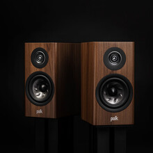 普乐之声（polk）R200 HiFi书架式发烧级2.0音箱音响无源 客厅环绕音箱高音质高保真 一对 胡桃棕