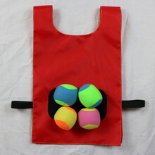 贝琪雅儿童粘球衣服背心幼儿园躲避球投掷粘靶体智能亲子大人游戏互动 儿童款红色粘球衣+4球