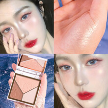 PIAC小奥丁高光三色修容盘哑光鼻影脸部提亮闪粉阴影修容神仙高光三合一体盘 02