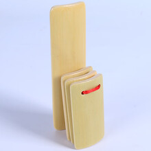 儿童口才教学快板红绸夹板广场舞表演手指板舞蹈道具一付4片竹板 儿童小快板【一长3短】1个不送袋