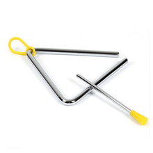 曲漾乐器原木响板圆舞板三句半木制响板儿童音乐教具玩具 5寸三角铁