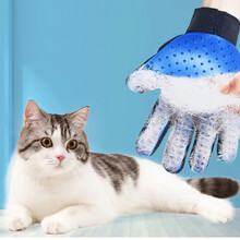 茨格曼 【两只装】撸猫手套猫梳子去猫毛清理器按摩洗澡脱毛狗梳子狗毛刷除毛用品 撸猫手套标准款（左右手2支装） *