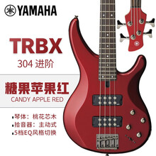 YAMAHA雅马哈电贝司 TRBX174 304B B234贝司BASS电贝斯初学者四弦五弦 TRBX304红色CAR