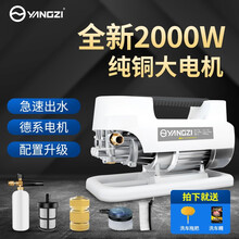 扬子家用洗车机高压清洗机多功能便携式商用工业精品大功率洗车水枪全自动汽车高压水枪 升级【2000W德系电机】铜接头+15米水管+毛刷