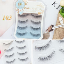 INSTALASHES日本假睫毛女眼睫毛超自然半截眼尾网红自然浓密素颜 103：微浓密卷翘自然 适合约会妆容