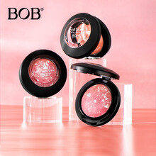 BOB烘烤腮红高光盘带刷提亮肤色自然裸妆腮红膏胭脂学生平价 001珊瑚粉